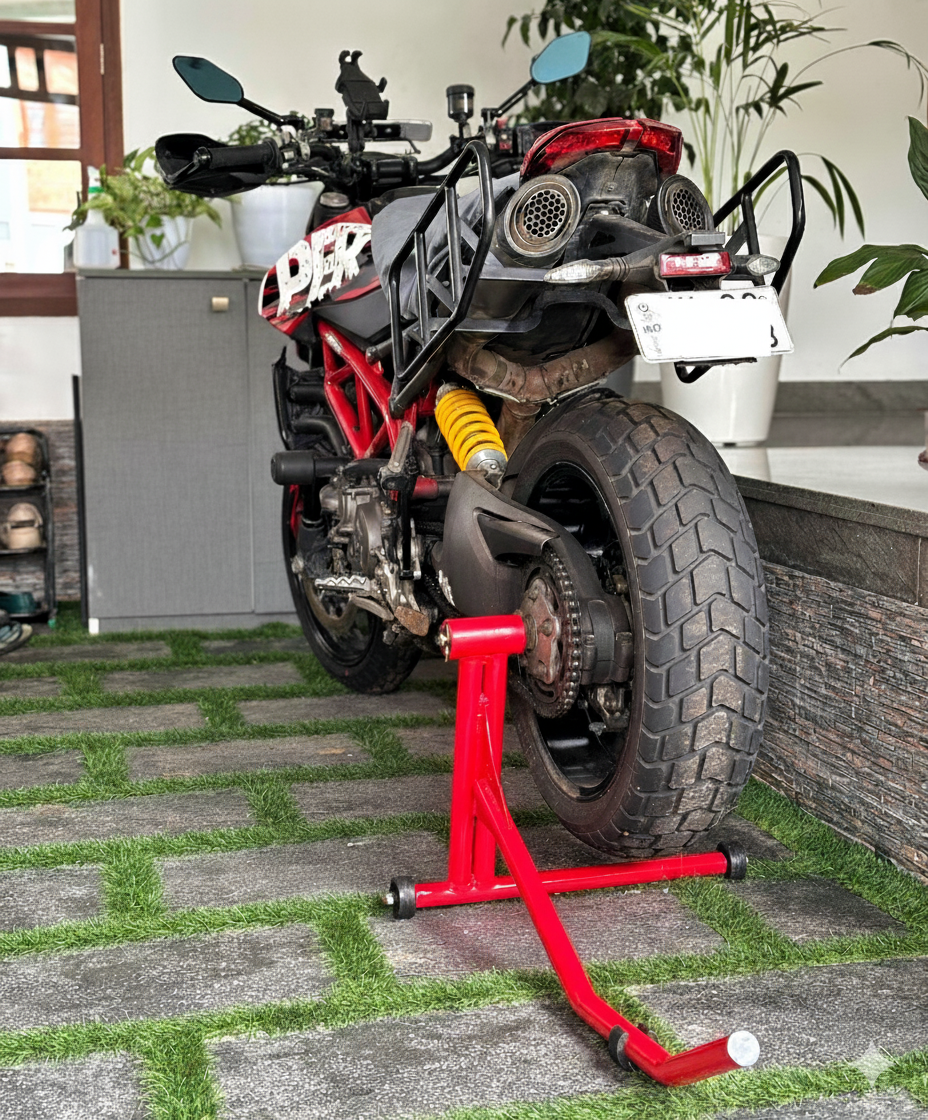 Jorjem premium rear paddock stands for Single sided swingarm lift bikes (5 year warranty) - Jorjem international pvt ltd