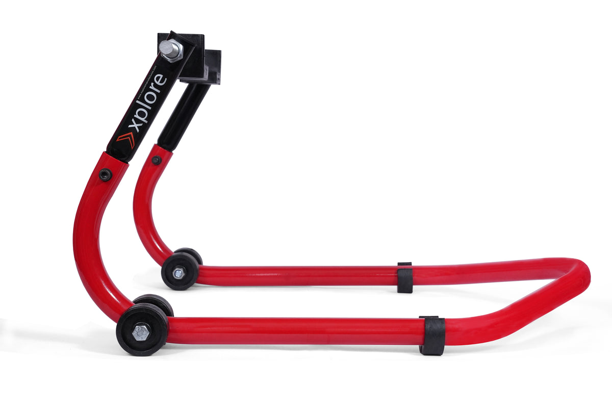 Explore High Quality Universal Paddock Stand With Swingarm L Supports For All Bikes Upto 350kg Weight