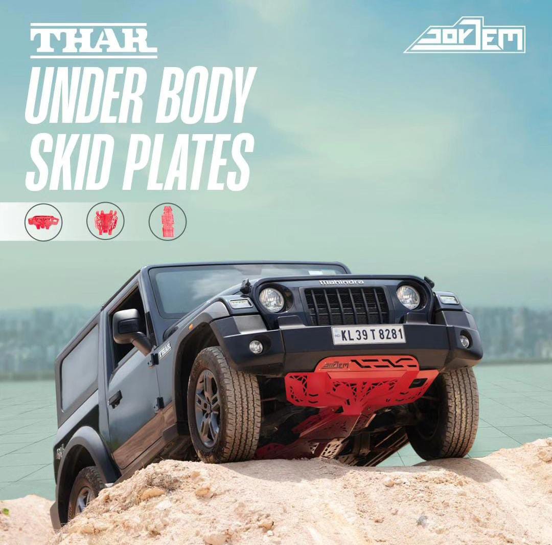 Thar under body skid plate without front plate - Jorjem international pvt ltd
