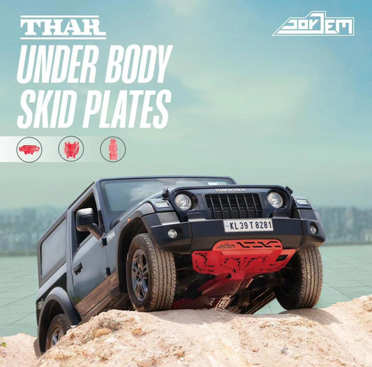 Thar under body skid plate without front plate - Jorjem international pvt ltd