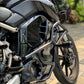 Jorjem Revolt RV 400 crash guard with sliders, showcasing robust design and protective features for motorcycle safety.