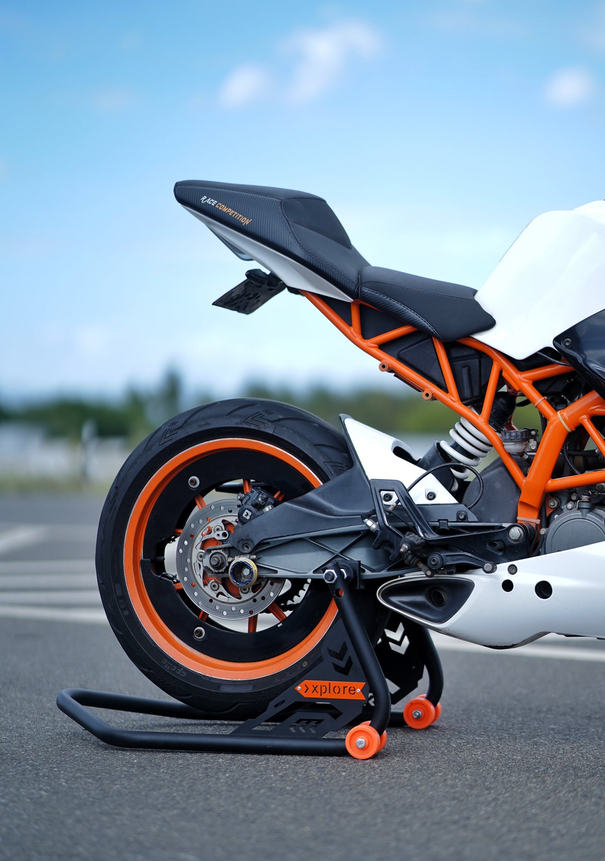 Explore Marvel edition universal bike paddock stand with spool and swingarm lift holders for easy motorcycle maintenance.