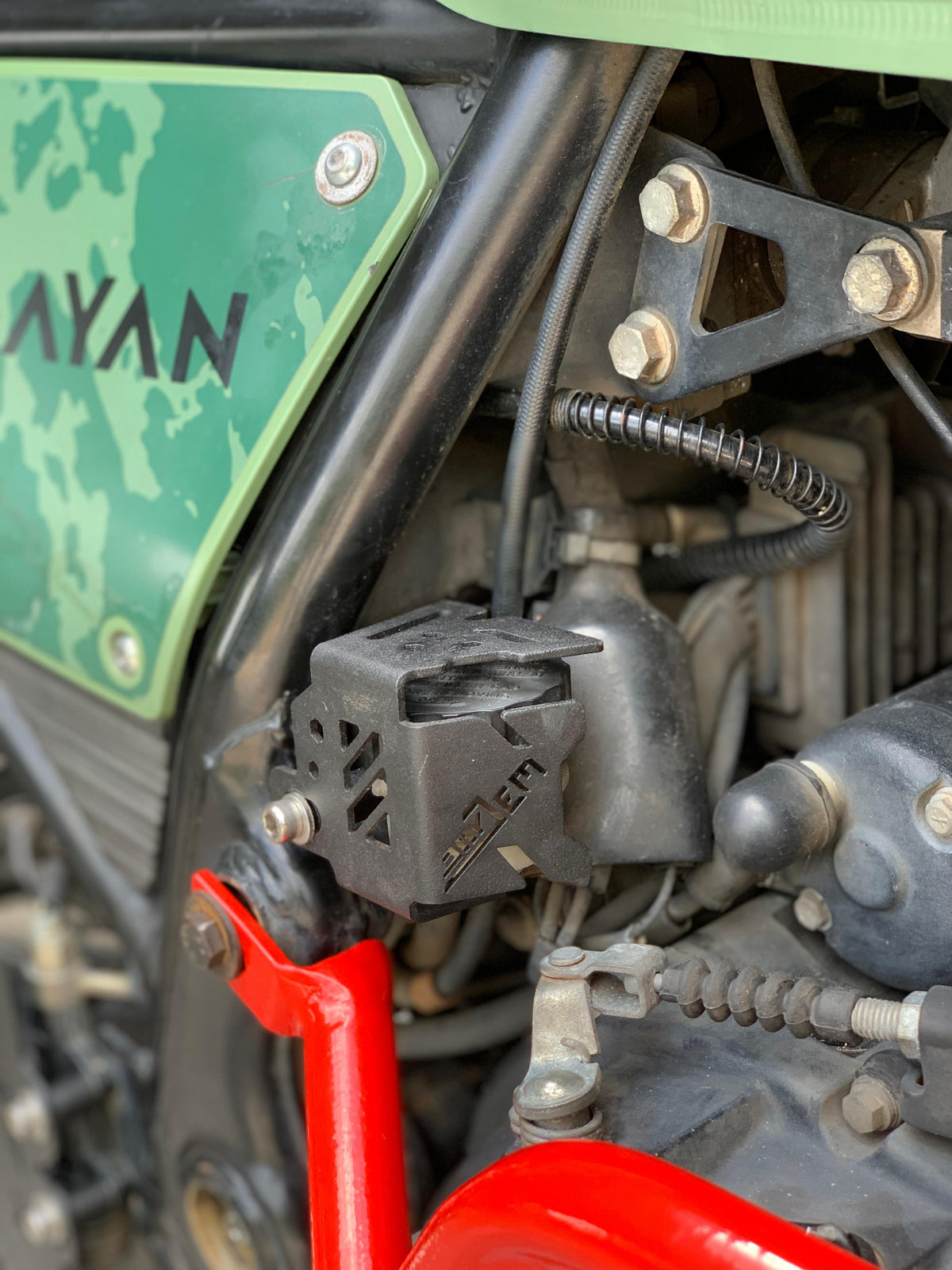Oil container guard for himalayan 411 - Jorjem international pvt ltd