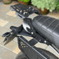 Triumph Speed 400 luggage carrier by Jorjem International, showcasing a robust design for secure motorcycle storage.