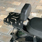 Backrest and luggage carrier combo for Meteor 350 by Jorjem International, showcasing sturdy design and sleek finish.