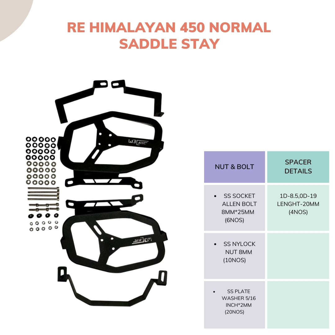 Jorjem re himalayan 450 saddle stay[compatible with jorjem luggage plate only] - Jorjem international pvt ltd